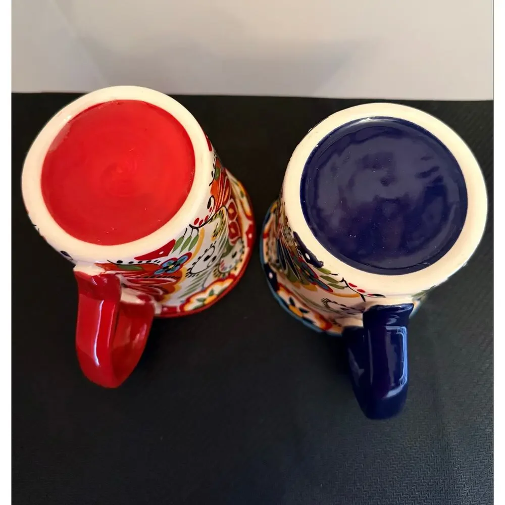 Two Tabletops Unlimited’s Bocca España handcrafted earthenware mugs.